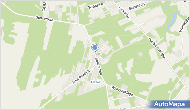 Adampol gmina Jadów, Spacerowa, mapa Adampol gmina Jadów