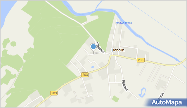 Bobolin gmina Darłowo, Spokojna, mapa Bobolin gmina Darłowo
