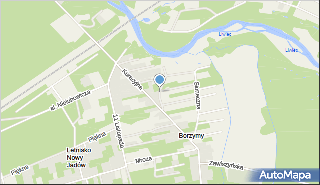 Borzymy gmina Jadów, Spacerowa, mapa Borzymy gmina Jadów