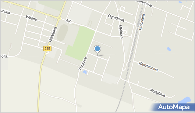 Brusy, Spokojna, mapa Brusy