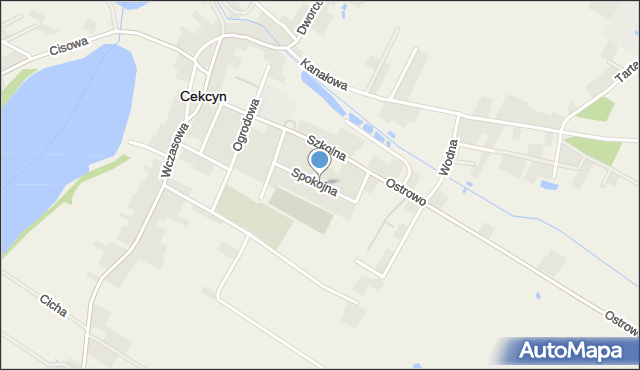 Cekcyn, Spokojna, mapa Cekcyn