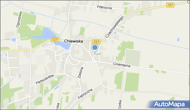 Chlewiska powiat szydłowiecki, Spółdzielcza, mapa Chlewiska powiat szydłowiecki