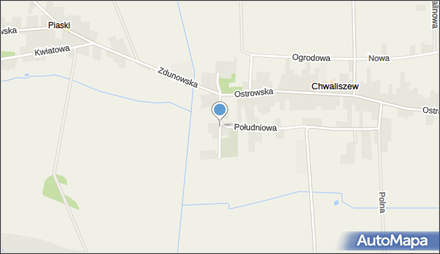 Chwaliszew, Spokojna, mapa Chwaliszew