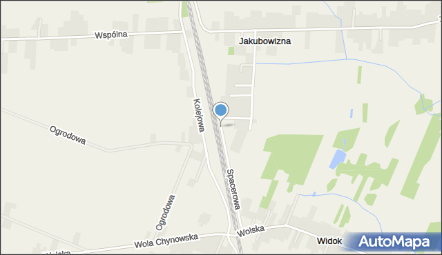 Chynów powiat grójecki, Spacerowa, mapa Chynów powiat grójecki