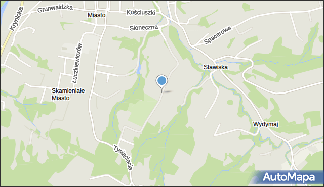 Ciężkowice powiat tarnowski, Spokojna, mapa Ciężkowice powiat tarnowski