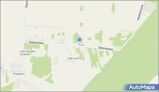 Cynków gmina Koziegłowy, Spacerowa, mapa Cynków gmina Koziegłowy