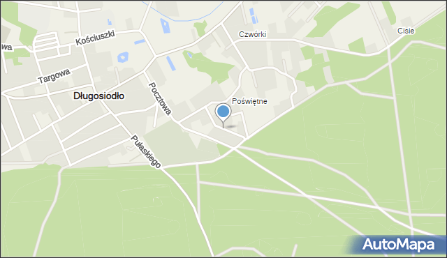 Długosiodło, Spokojna, mapa Długosiodło