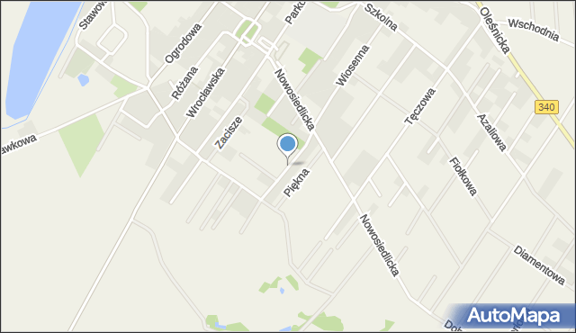 Dobroszyce, Spokojna, mapa Dobroszyce