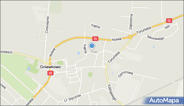 Gniewkowo powiat inowrocławski, Spokojna, mapa Gniewkowo powiat inowrocławski