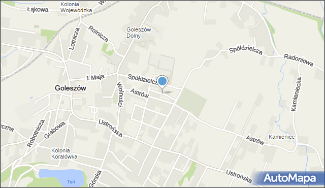 Goleszów powiat cieszyński, Spokojna, mapa Goleszów powiat cieszyński