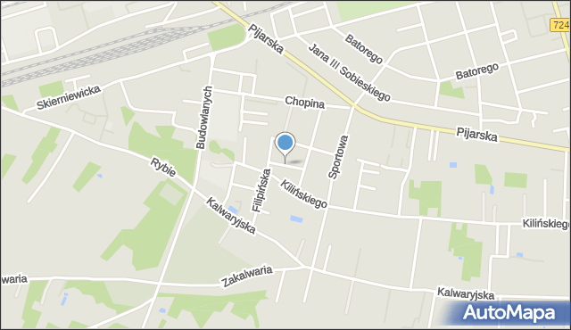 Góra Kalwaria, Spokojna, mapa Góra Kalwaria