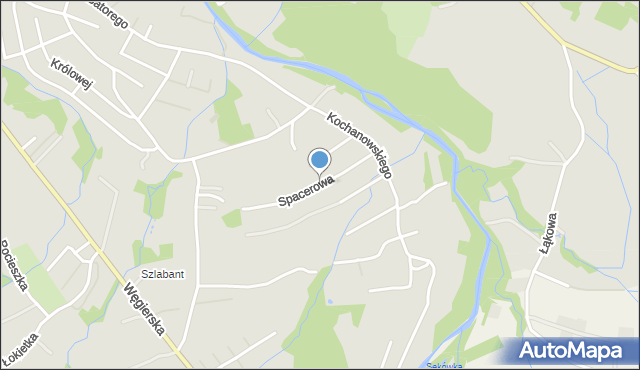 Gorlice, Spacerowa, mapa Gorlic