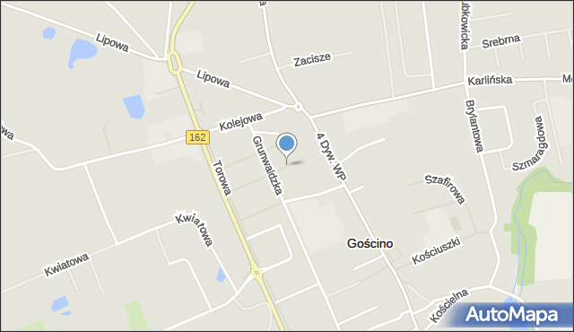 Gościno, Spokojna, mapa Gościno