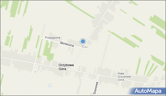 Grzybowa Góra, Spokojna, mapa Grzybowa Góra