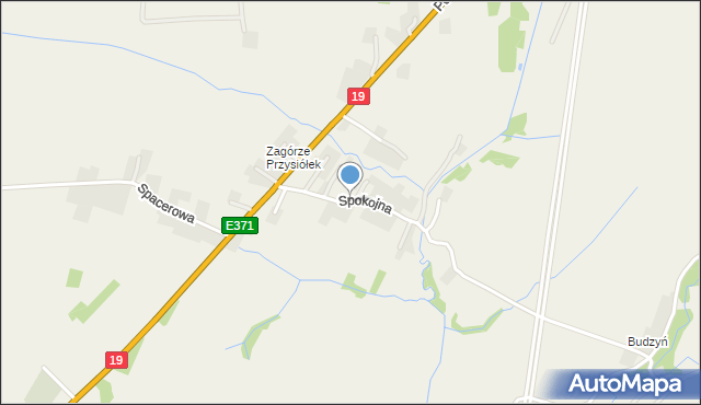 Iskrzynia, Spokojna, mapa Iskrzynia