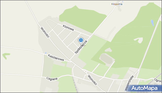 Jaworzyna Śląska, Spółdzielcza, mapa Jaworzyna Śląska