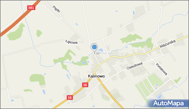 Kalinowo powiat ełcki, Sportowa, mapa Kalinowo powiat ełcki
