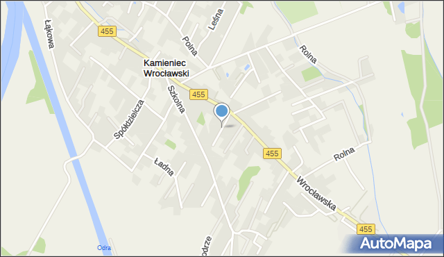 Kamieniec Wrocławski, Spokojna, mapa Kamieniec Wrocławski