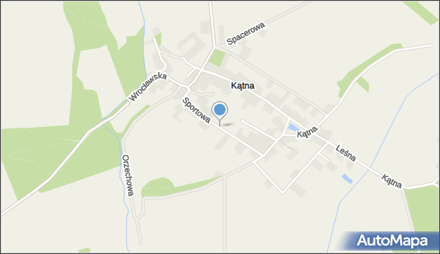 Kątna, Sportowa, mapa Kątna