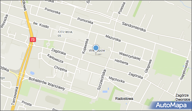 Kielce, Spółdzielcza, mapa Kielc