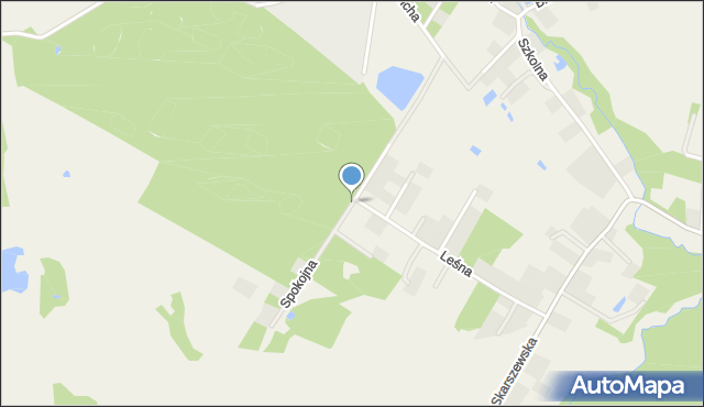 Kleszczewo gmina Trąbki Wielkie, Spokojna, mapa Kleszczewo gmina Trąbki Wielkie