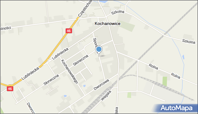 Kochanowice, Sportowa, mapa Kochanowice