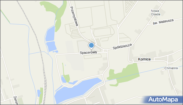 Kornice, Spacerowa, mapa Kornice