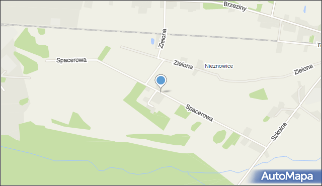 Krasiejów, Spacerowa, mapa Krasiejów