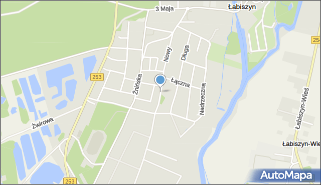 Łabiszyn powiat żniński, Spokojna, mapa Łabiszyn powiat żniński