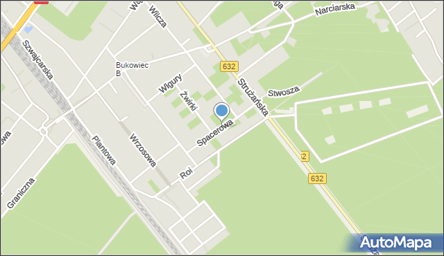 Legionowo, Spacerowa, mapa Legionowo
