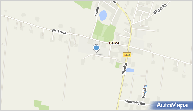 Lelice, Spółdzielcza, mapa Lelice