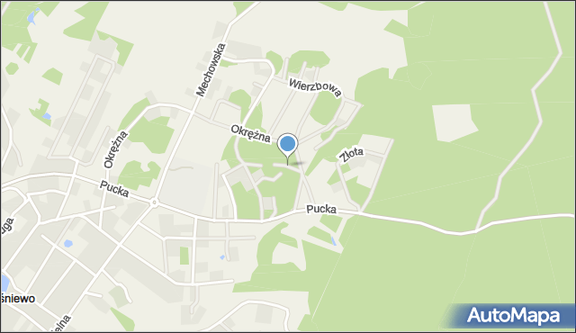 Leśniewo gmina Puck, Spacerowa, mapa Leśniewo gmina Puck