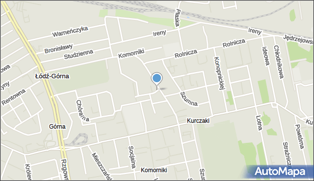 Łódź, Społeczna, mapa Łodzi