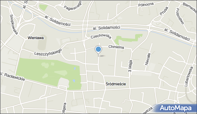 Lublin, Spokojna, mapa Lublina