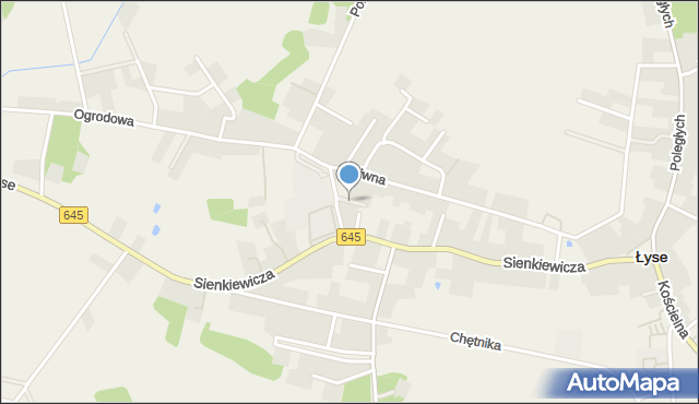 Łyse powiat ostrołęcki, Spokojna, mapa Łyse powiat ostrołęcki