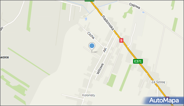 Makowiec, Spacerowa, mapa Makowiec