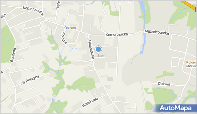 Mazańcowice, Spokojna, mapa Mazańcowice