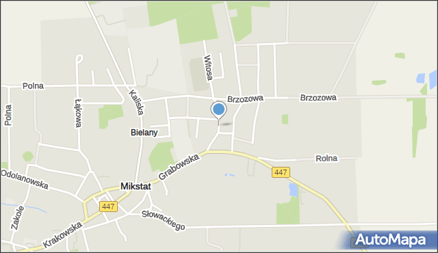 Mikstat, Sportowa, mapa Mikstat