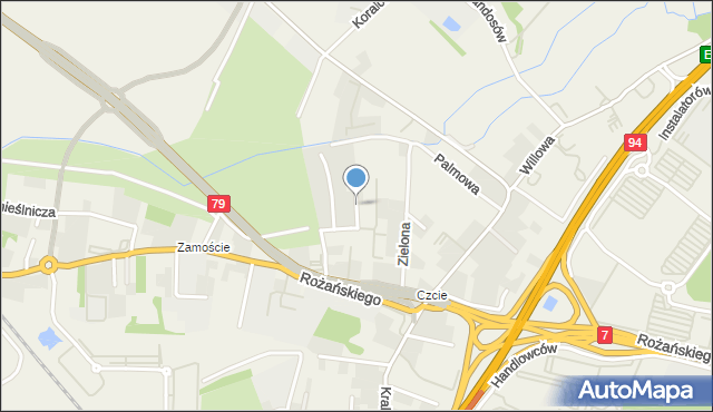 Modlniczka, Spokojna, mapa Modlniczka
