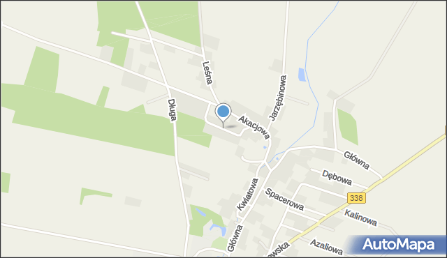 Mojęcice, Spokojna, mapa Mojęcice