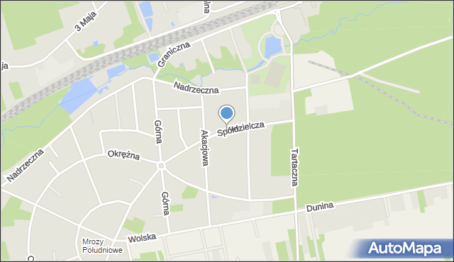 Mrozy powiat miński, Spółdzielcza, mapa Mrozy powiat miński