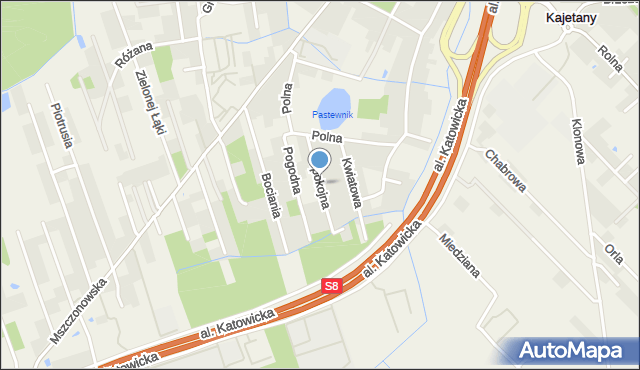 Nadarzyn powiat pruszkowski, Spokojna, mapa Nadarzyn powiat pruszkowski