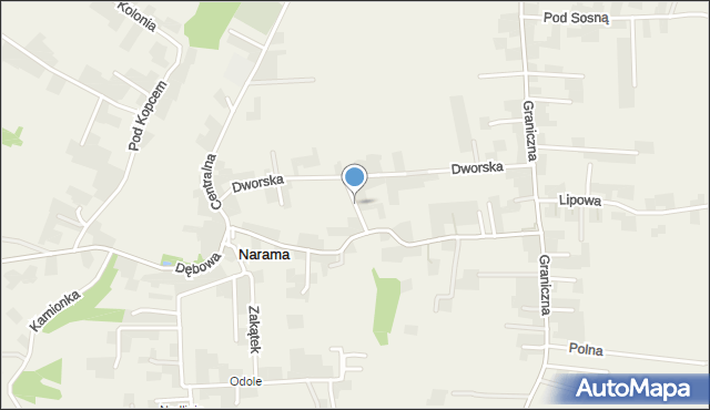 Narama, Spokojna, mapa Narama