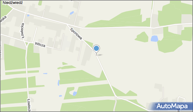 Niedźwiedź gmina Kobylanka, Sportowa, mapa Niedźwiedź gmina Kobylanka