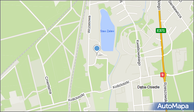 Nowa Dęba, Spacerowa, mapa Nowa Dęba