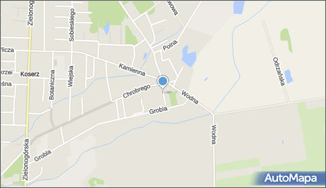 Nowa Sól, Spokojna, mapa Nowa Sól