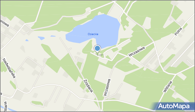 Osiek nad Wisłą, Spokojna, mapa Osiek nad Wisłą