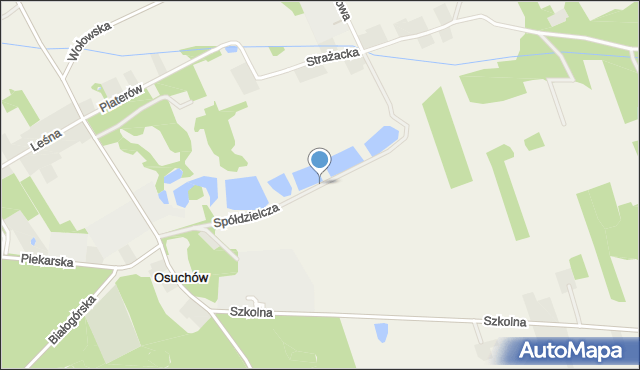 Osuchów gmina Mszczonów, Spółdzielcza, mapa Osuchów gmina Mszczonów