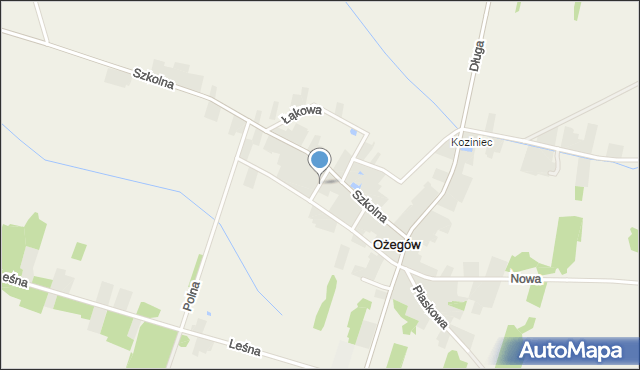 Ożegów, Spacerowa, mapa Ożegów