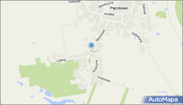 Pięczkowo, Sportowa, mapa Pięczkowo